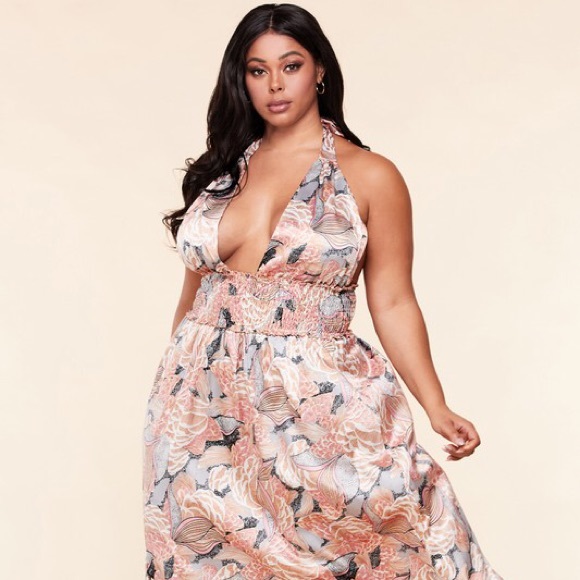 Floral Maxi Halter Dress - Picture 4 of 7